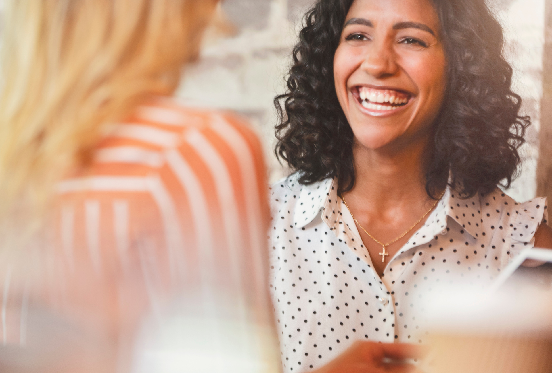 Women having conversation