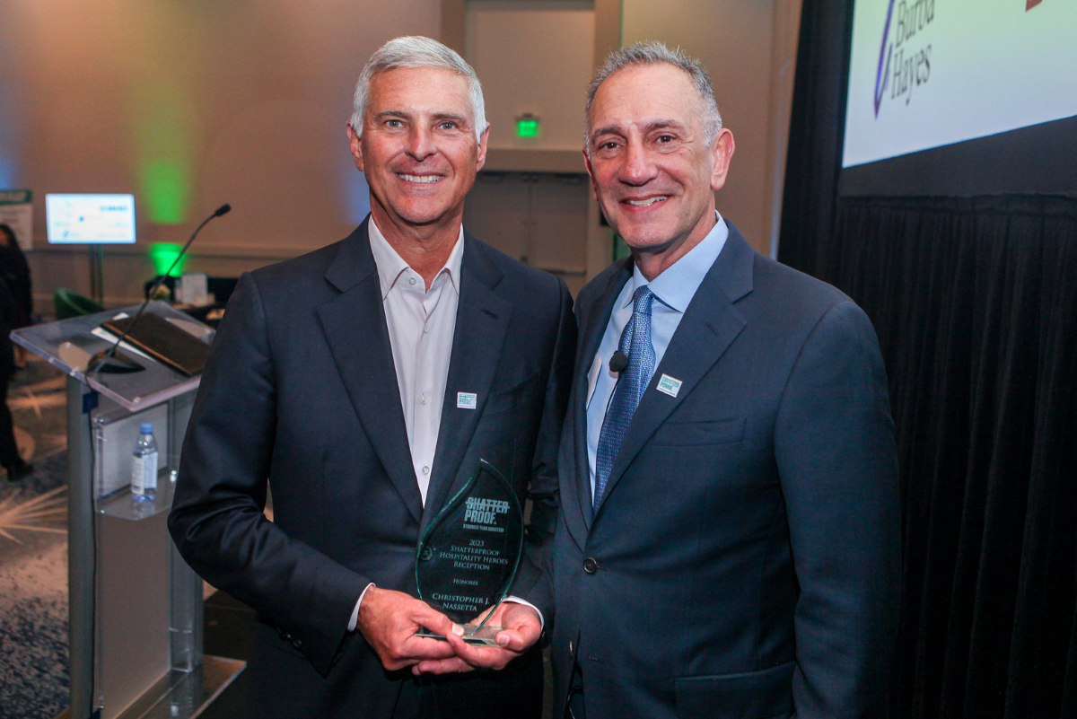 Gary Mendell with Hospitality Heroes Award Winner