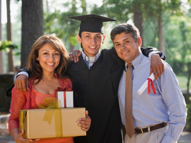Family members at graduation