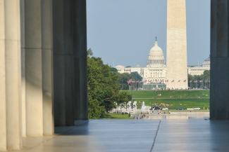 View of the Capitol from inside