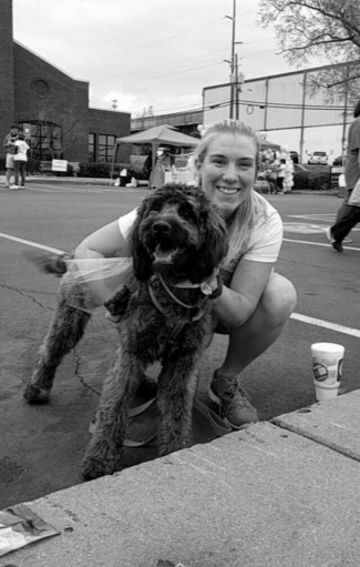 Taylor McNeil with her dog