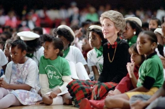 Former First Lady Nancy Reagan, at a "Just Say No" assembly