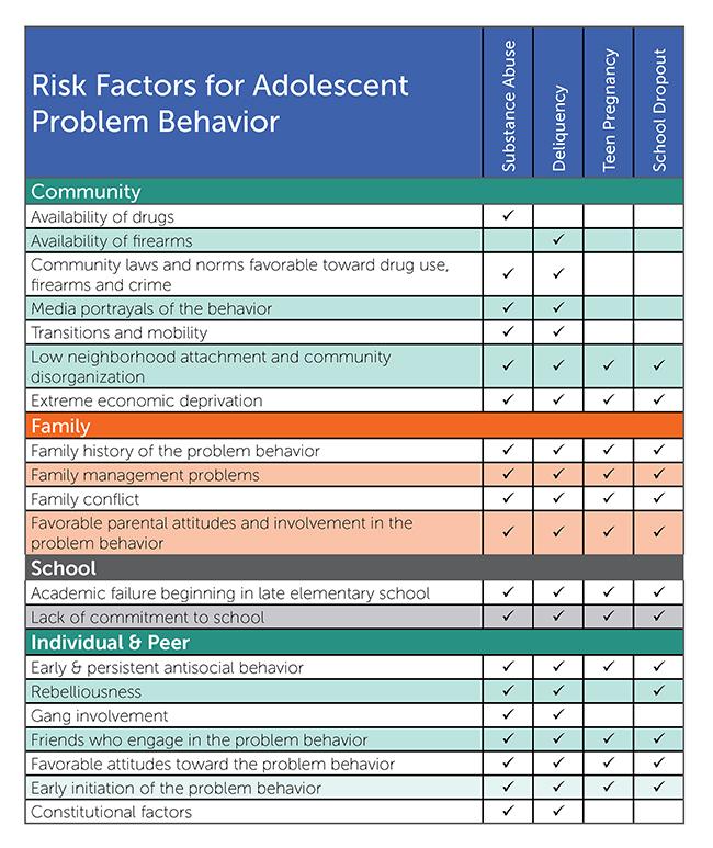 Risk And Protective Factors Chart